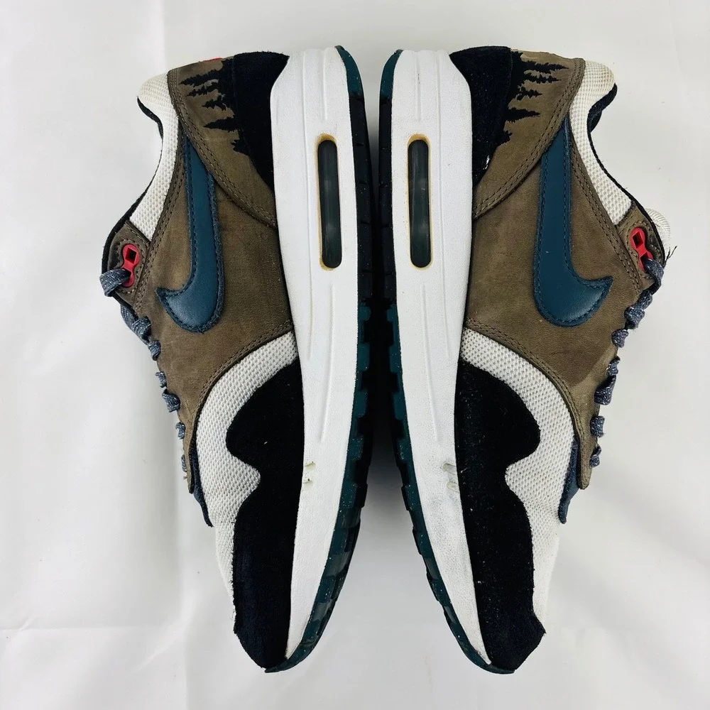 Nike Air Max 1 PRM Escape Treeline‎ Brown Black Sneaker Shoes Men's 8 FJ0698-100
